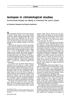 Isotopes in climatological studies