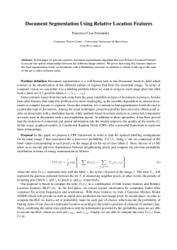 Document Segmentation Using Relative Location Features