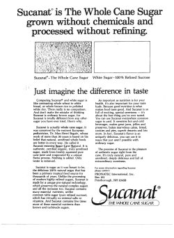 Sucanaf is The Whole Cane Sugar