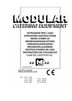 Mod. 65/70 BRE 70/70 BRE 70/70 BREM 90/80 BRE 90