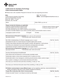 I CAN Centre for Assistive Technology Child Communication Skills