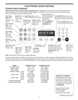 Setting Oven Controls (continued)