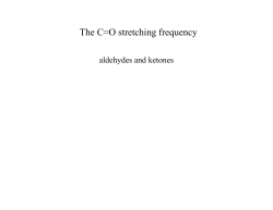 The C=O stretching frequency
