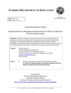Implementation of Attendance Requirements for Minors to Maintain