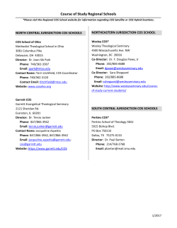 Course of Study Regional Schools