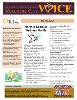 March is Spiritual Wellness Month