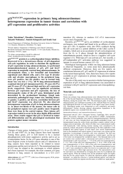 p21WAF1/CIP1 expression in primary lung