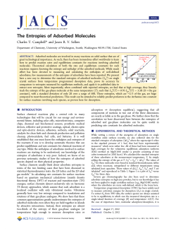 The Entropies of Adsorbed Molecules