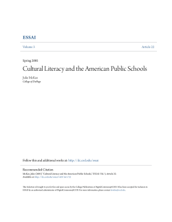Cultural Literacy and the American Public Schools