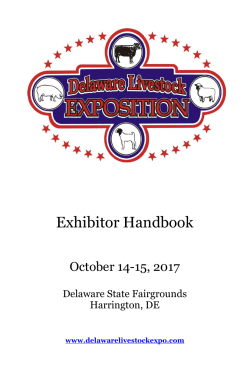 Exhibitor Handbook - Delaware Livestock Expo