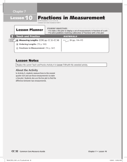Fractions in Measurement