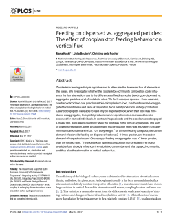 Feeding on dispersed vs. aggregated particles: The effect of