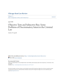 Objective Tests and Subjective Bias