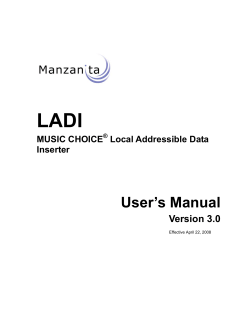LADI Users Manual - Music Choice Home Page