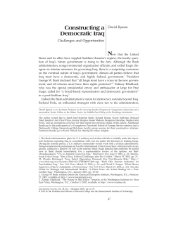 Constructing a Democratic Iraq
