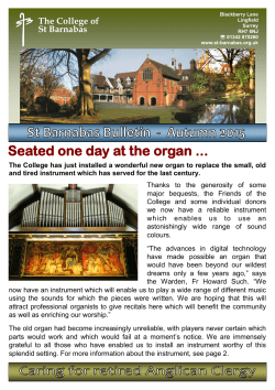 2015 Autumn - The College of St Barnabas