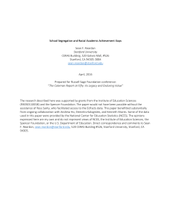 reardon segregation and achievement gaps apr2016