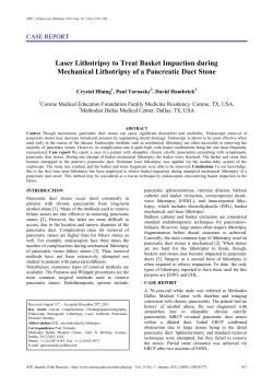 Laser Lithotripsy to Treat Basket Impaction during Mechanical