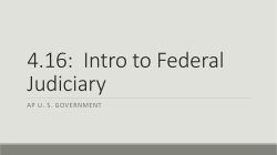 4.16: Intro to Federal Judiciary