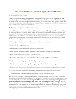 Constructing an Effective Outline