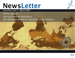 No. 1 - March 2009 - ISPRS Student Consortium