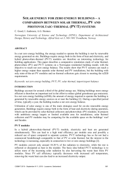 solar energy for zero energy buildings