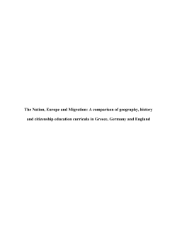 The Nation, Europe and Migration: A comparison of geography