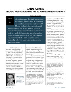 Trade Credit - Philadelphia Fed