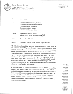 Date: July 24, 2012 To: Commissioner Anson Moran, President