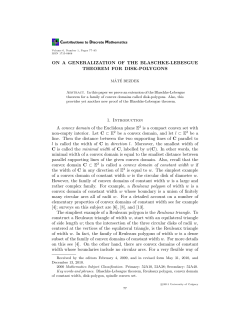 ON A GENERALIZATION OF THE BLASCHKE