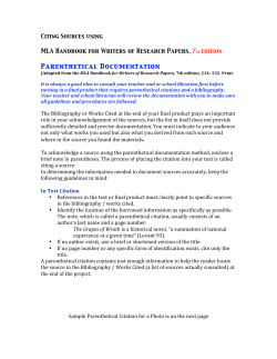 Parenthetical Documentation