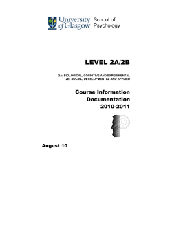 level 2a/2b - Psychology