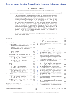 Accurate Atomic Transition Probabilities for Hydrogen, Helium, and