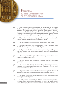 preamble to the constitution of 27 october 1946