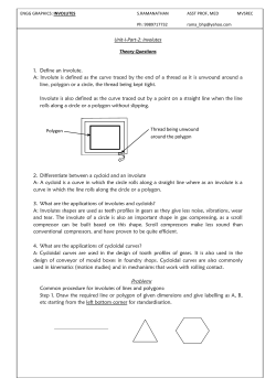 Involutes Questions bank and solutions.