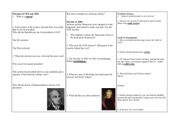 Elections of 1824 and 1828 1. What is a caucus? 2. Each section of