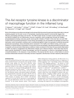 The Axl receptor tyrosine kinase is a discriminator of macrophage