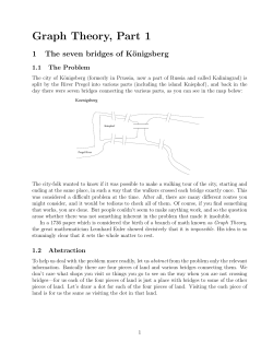 Graph Theory, Part 1