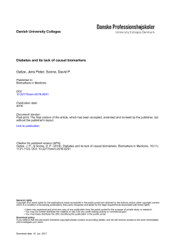 Danish University Colleges Diabetes and its lack of