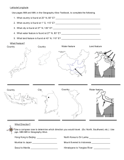 Monsoon Asia Map Skills