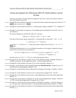 Errata - Ace Your Exams