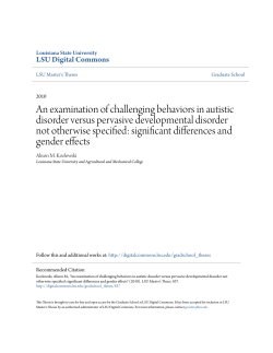 An examination of challenging behaviors in autistic disorder versus