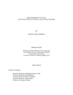 THE EVOLUTION OF USTED IN COSTA RICAN