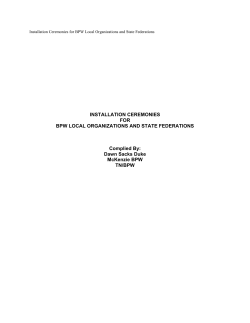 INSTALLATION CEREMONIES FOR BPW LOCAL