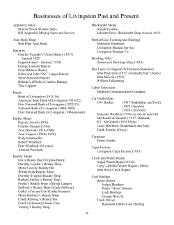Businesses of Livingston Past and Present
