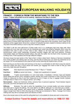 France Corsica self-guided walk
