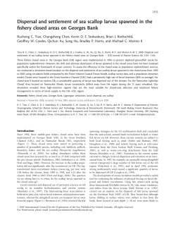 Dispersal and settlement of sea scallop larvae