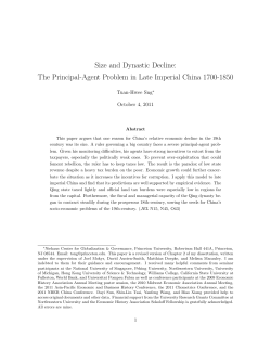 Size and Dynastic Decline: The Principal