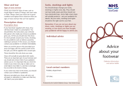 Advice about your footwear