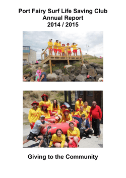 Annual Report - THE PORT FAIRY SURF LIFE SAVING CLUB